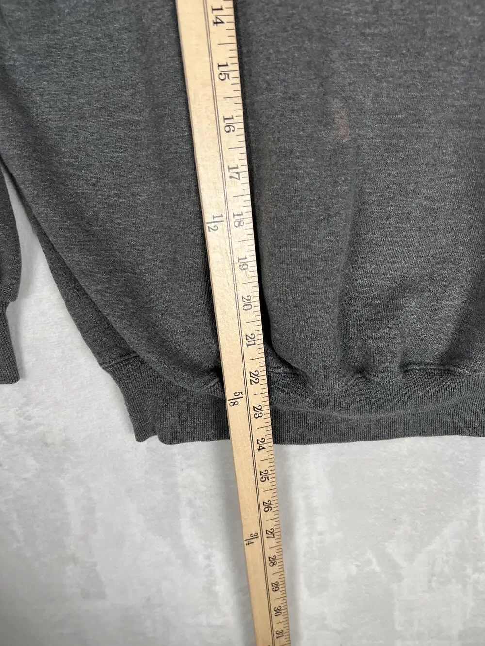Vintage Russell Athletic Gray Blank Sweatshirt Mens Medium Fleece Made in USA